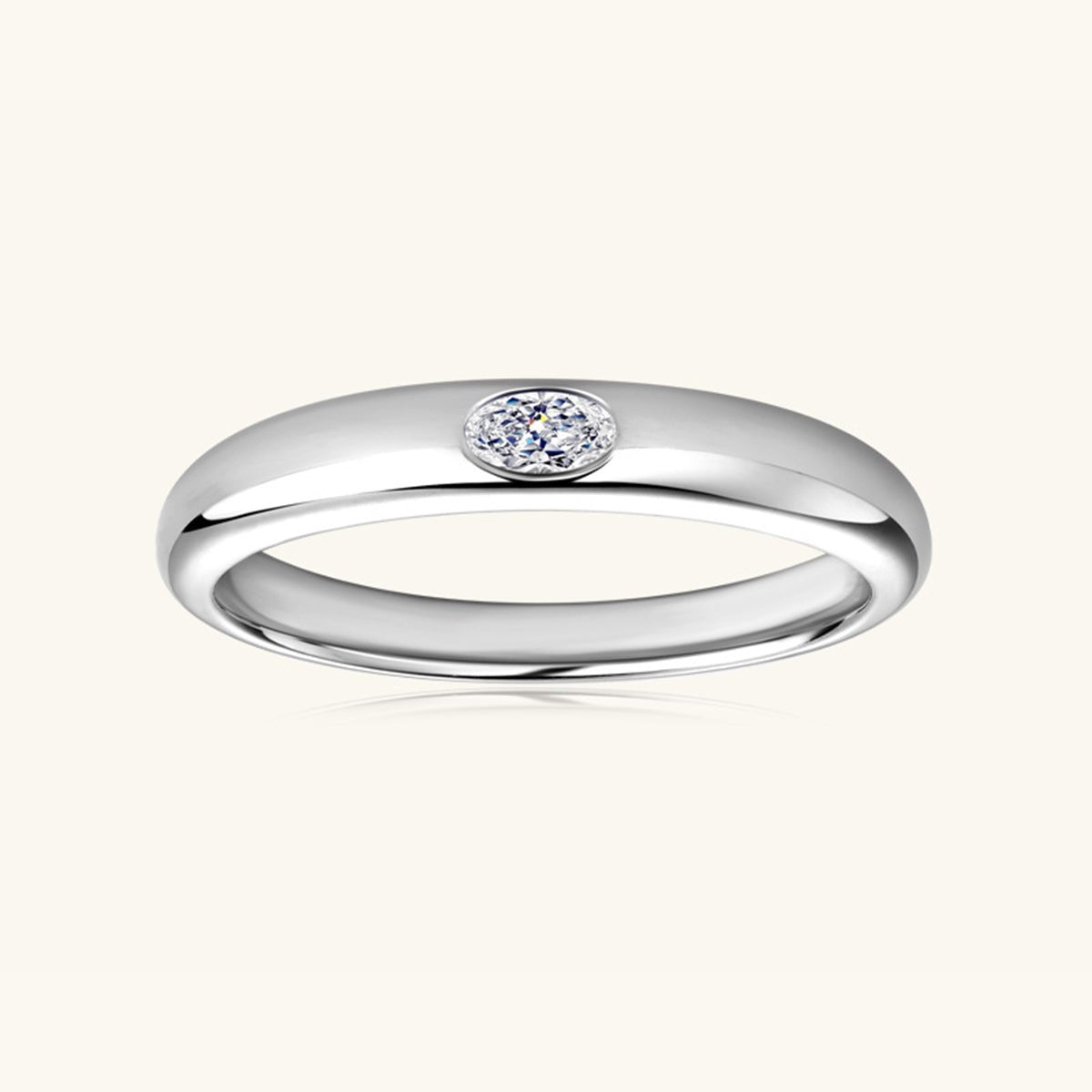 Beach Rose Co.Inlaid Moissanite Ring