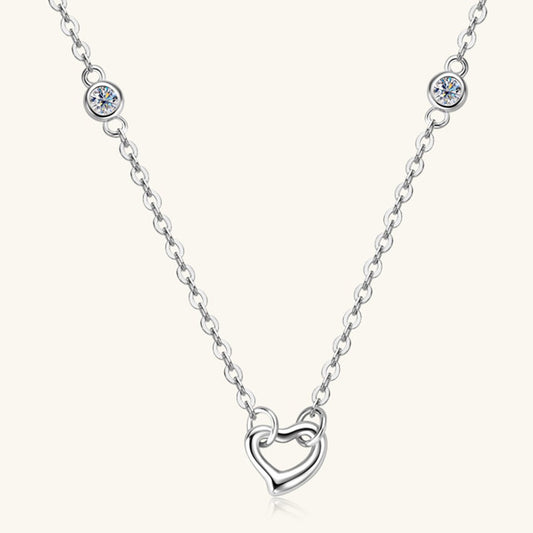 Beach Rose Co.Moissanite Heart Necklace