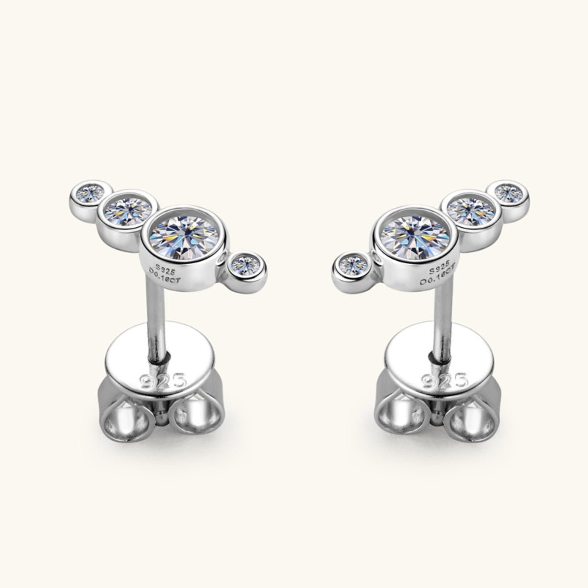 Beach Rose Co.Moissanite Post Earrings