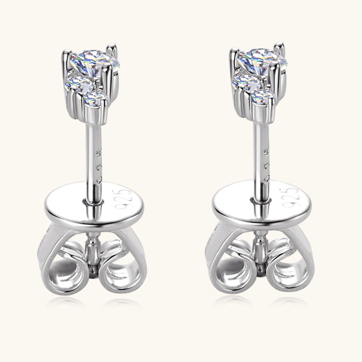 Beach Rose Co.Moissanite Stud Earrings