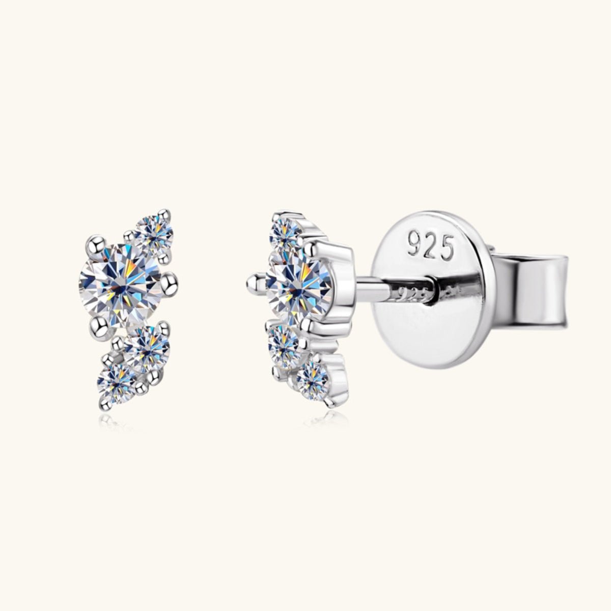 Beach Rose Co.Moissanite Stud Earrings