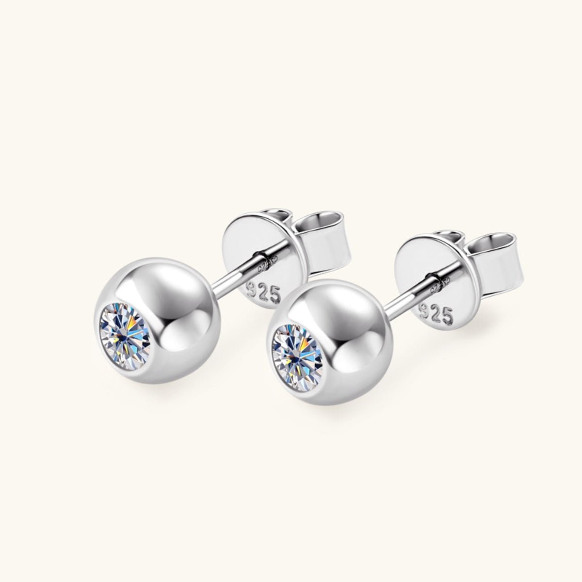 Beach Rose Co.Moissanite Stud Earrings