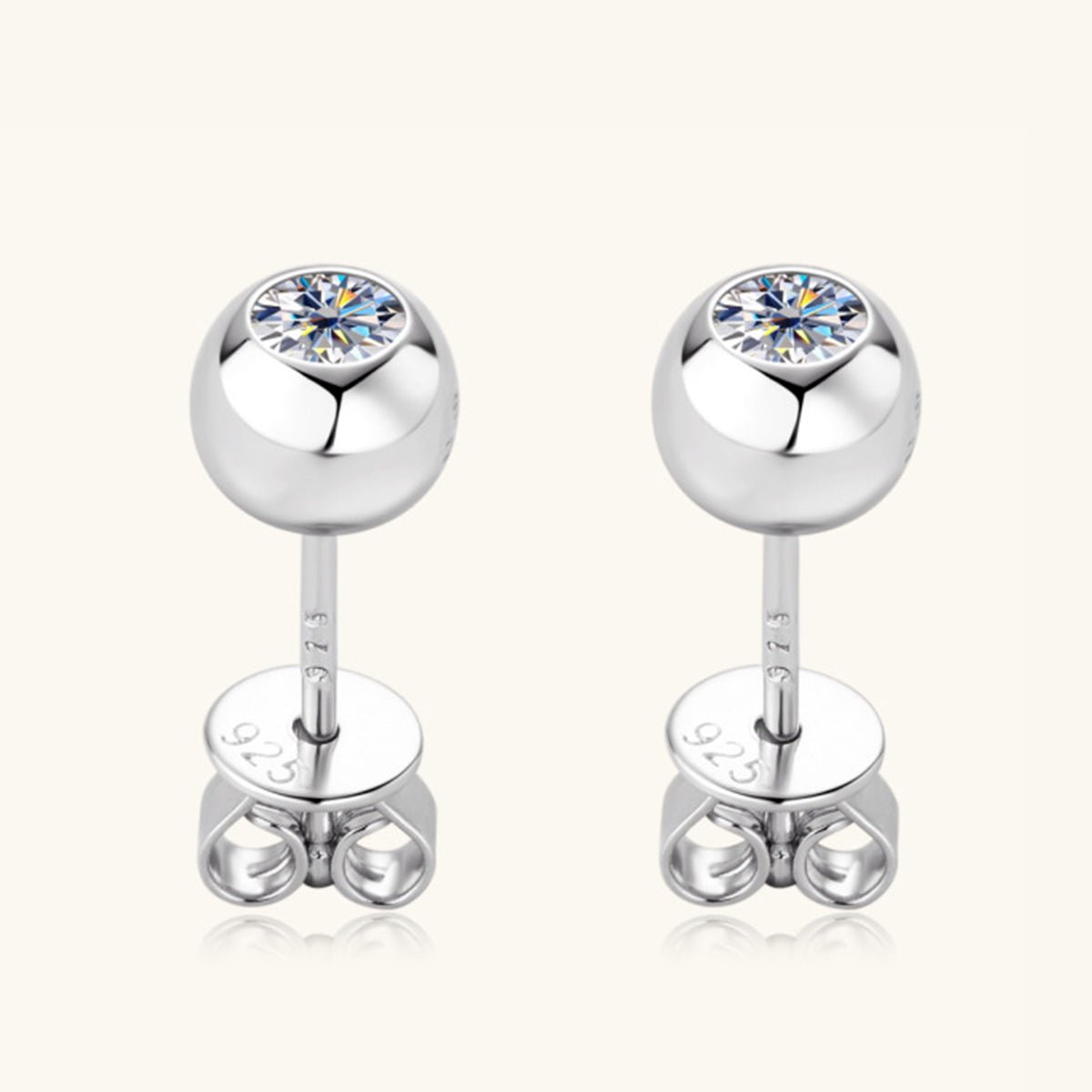 Beach Rose Co.Moissanite Stud Earrings