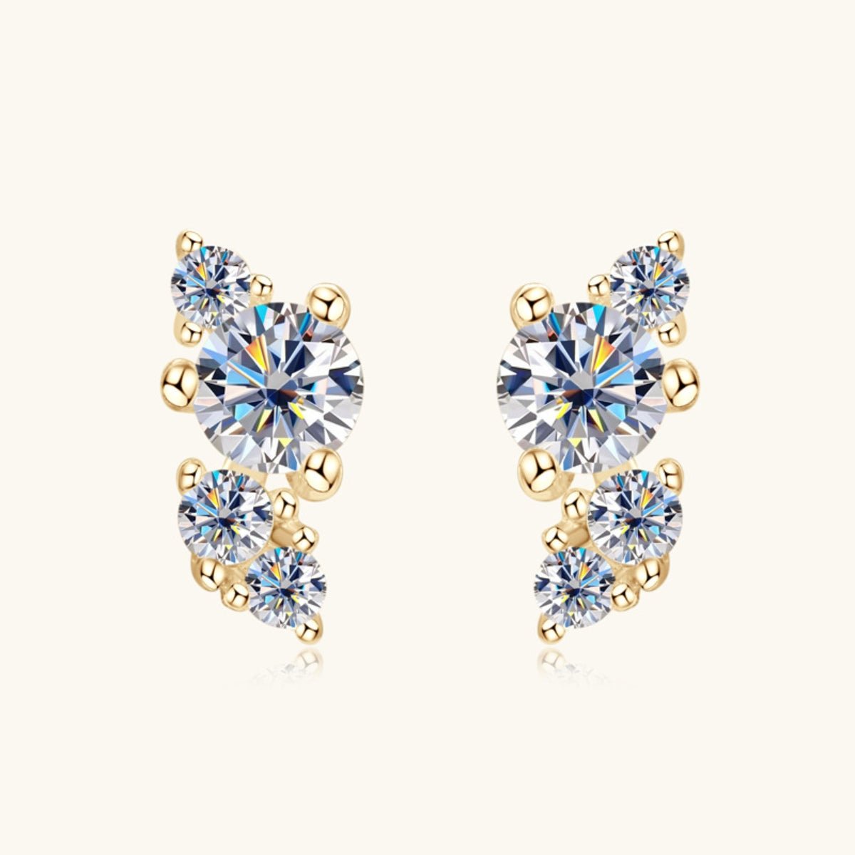 Beach Rose Co.Moissanite Stud Earrings