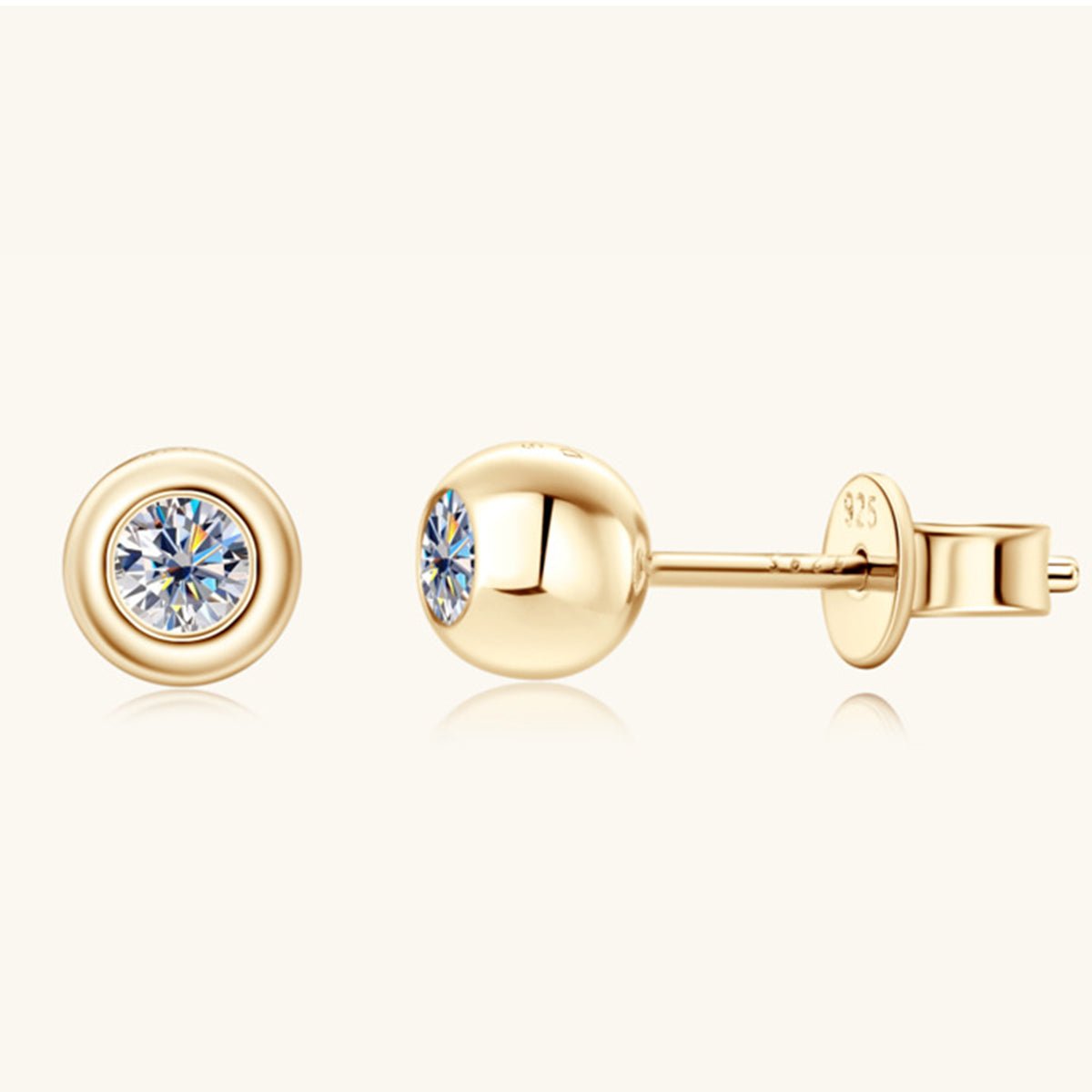 Beach Rose Co.Moissanite Stud Earrings