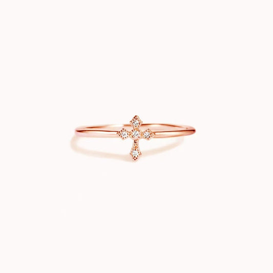 Beach Rose Co.Zircon Cross Ring