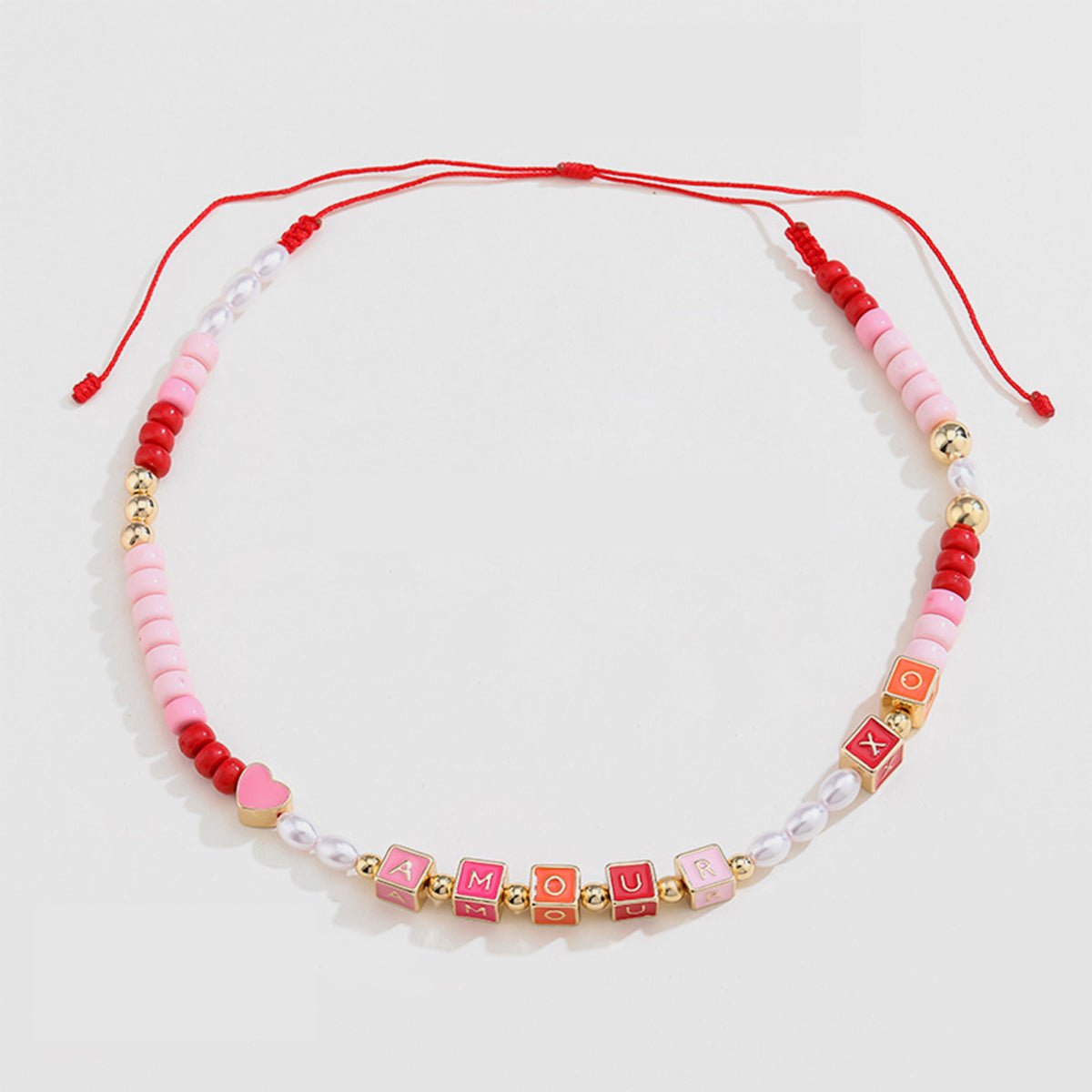 Beaded Amour Gold NecklaceNecklaceBeach Rose Co.