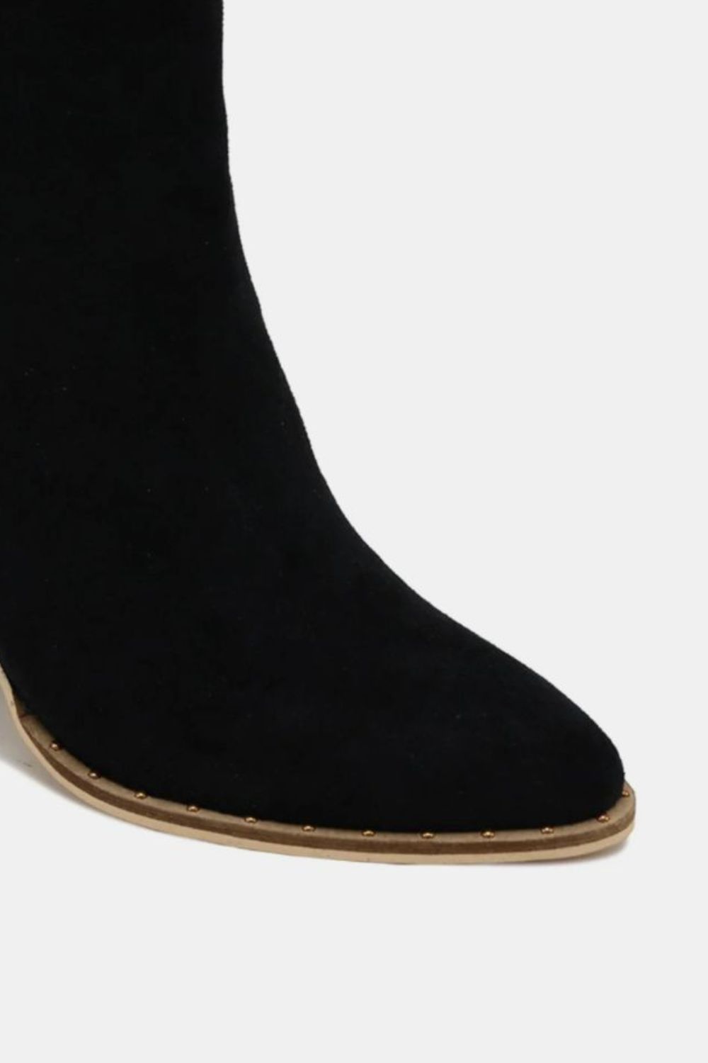 BEAST FASHION - Black Vegan Suede Ankle Booties