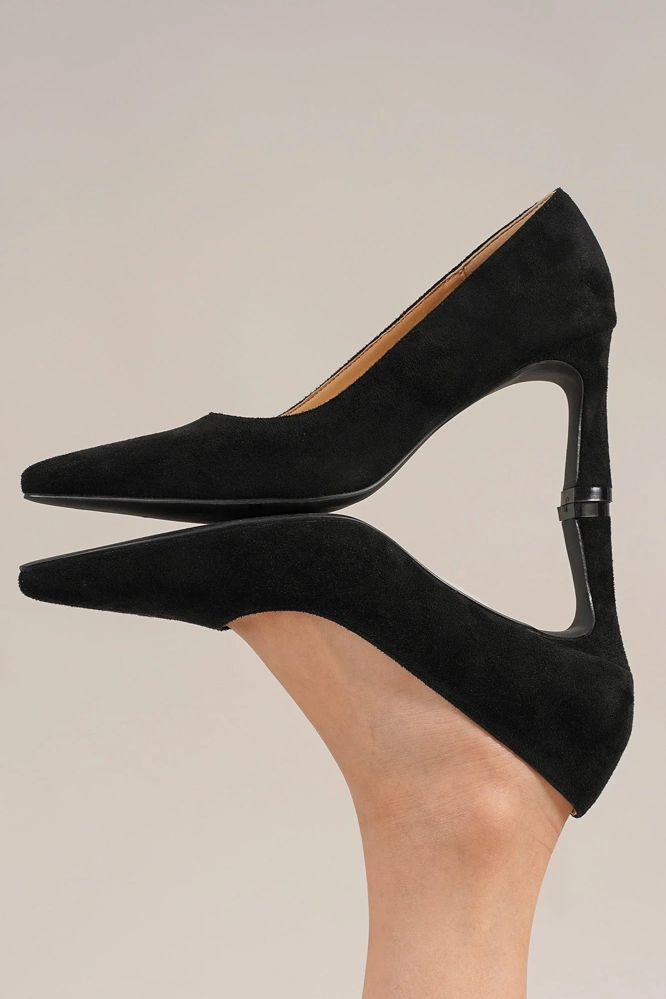 BEAST FASHION - Black Vegan Suede Pumps