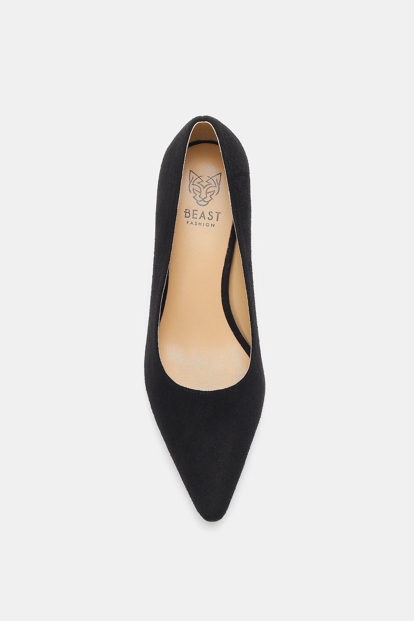 BEAST FASHION - Black Vegan Suede Pumps