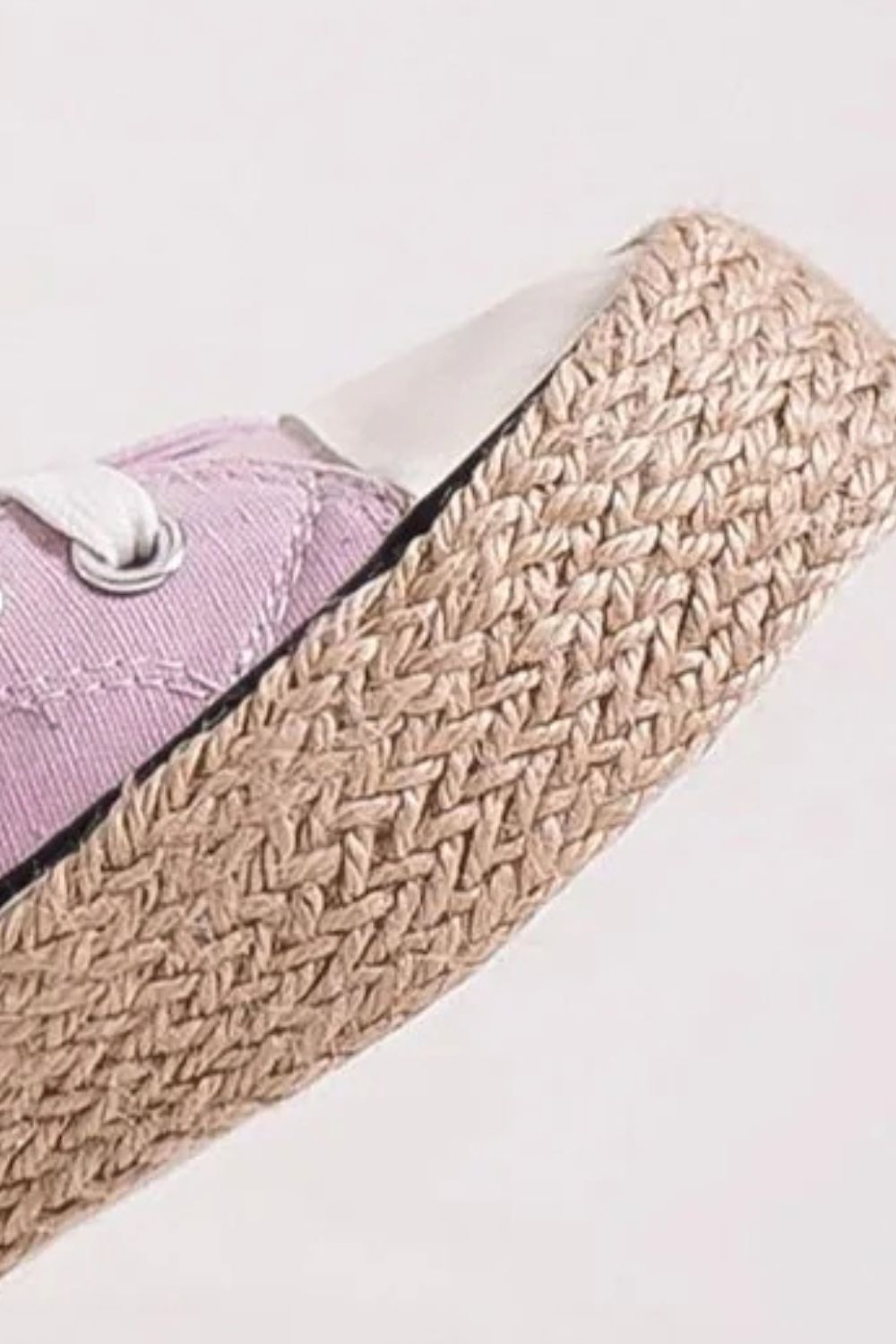 BEAST FASHION - Canvas Lace - Up Espadrille Sneakers in Lilac