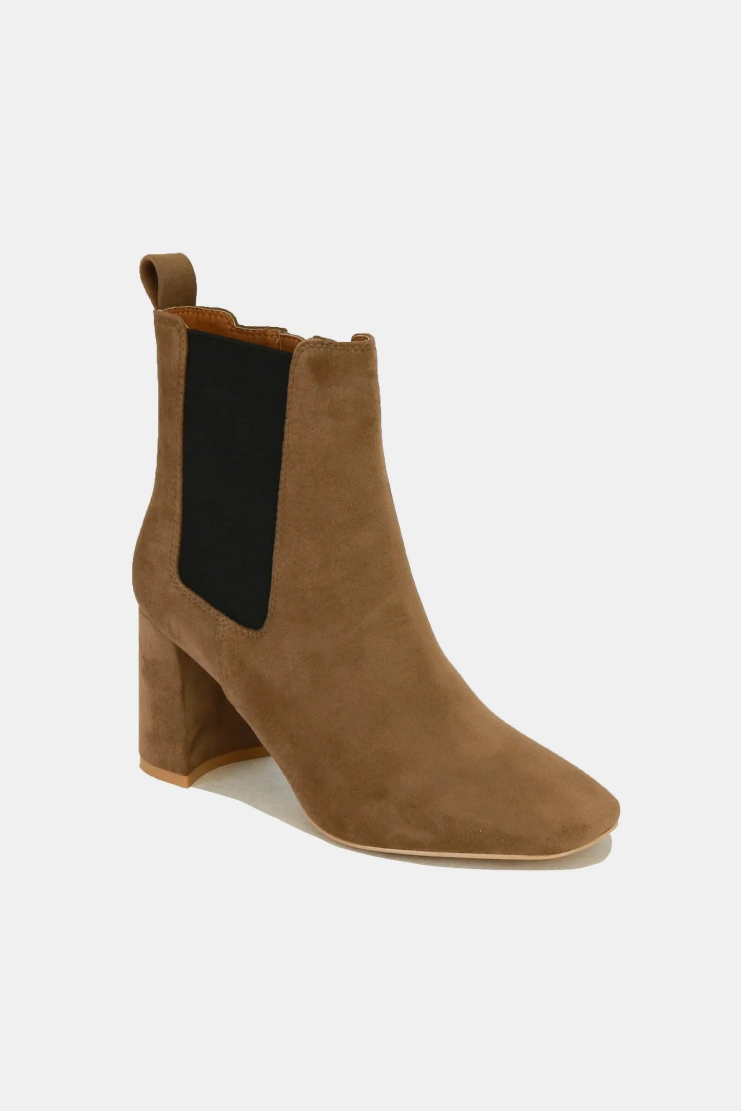 BEAST FASHION - Coffee Brown Vegan Suede Chelsea Boots