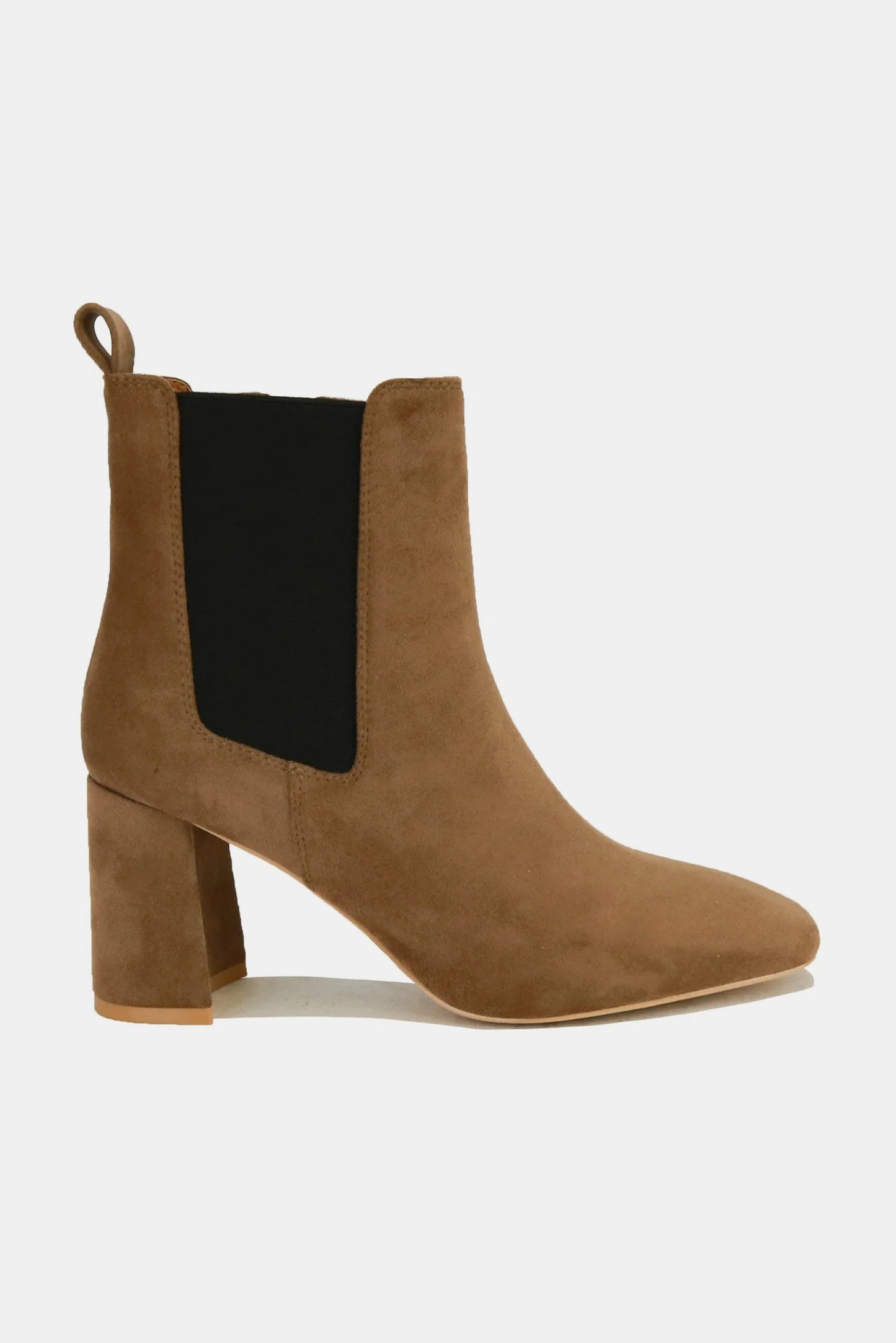 BEAST FASHION - Coffee Brown Vegan Suede Chelsea Boots