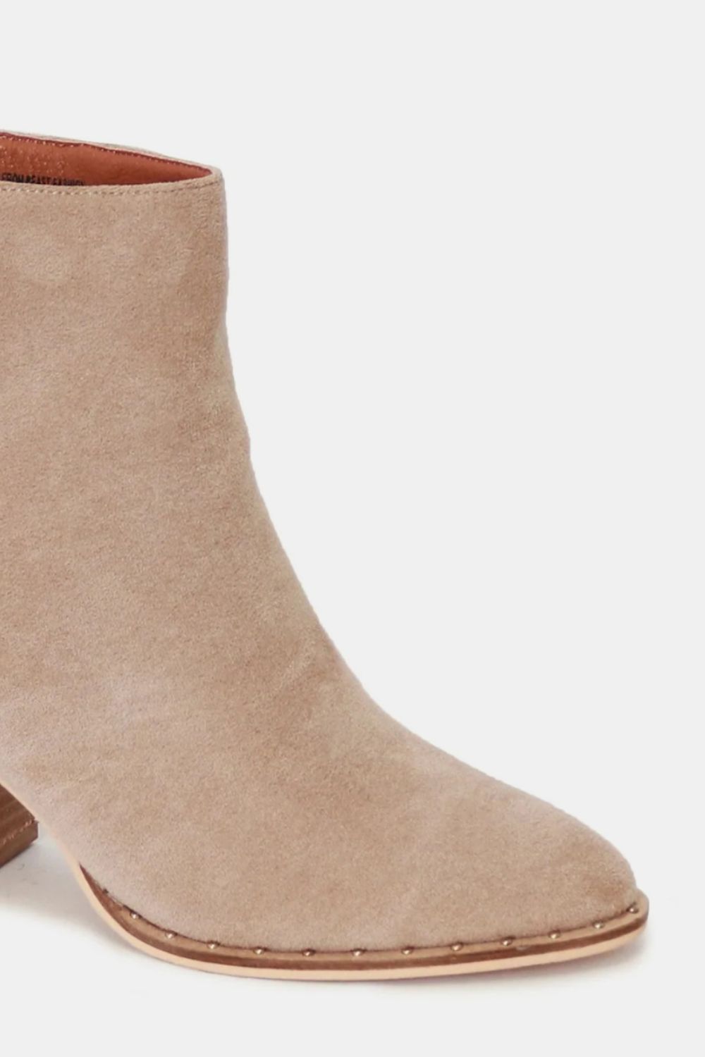 BEAST FASHION - Vegan Suede Ankle Booties in Taupe