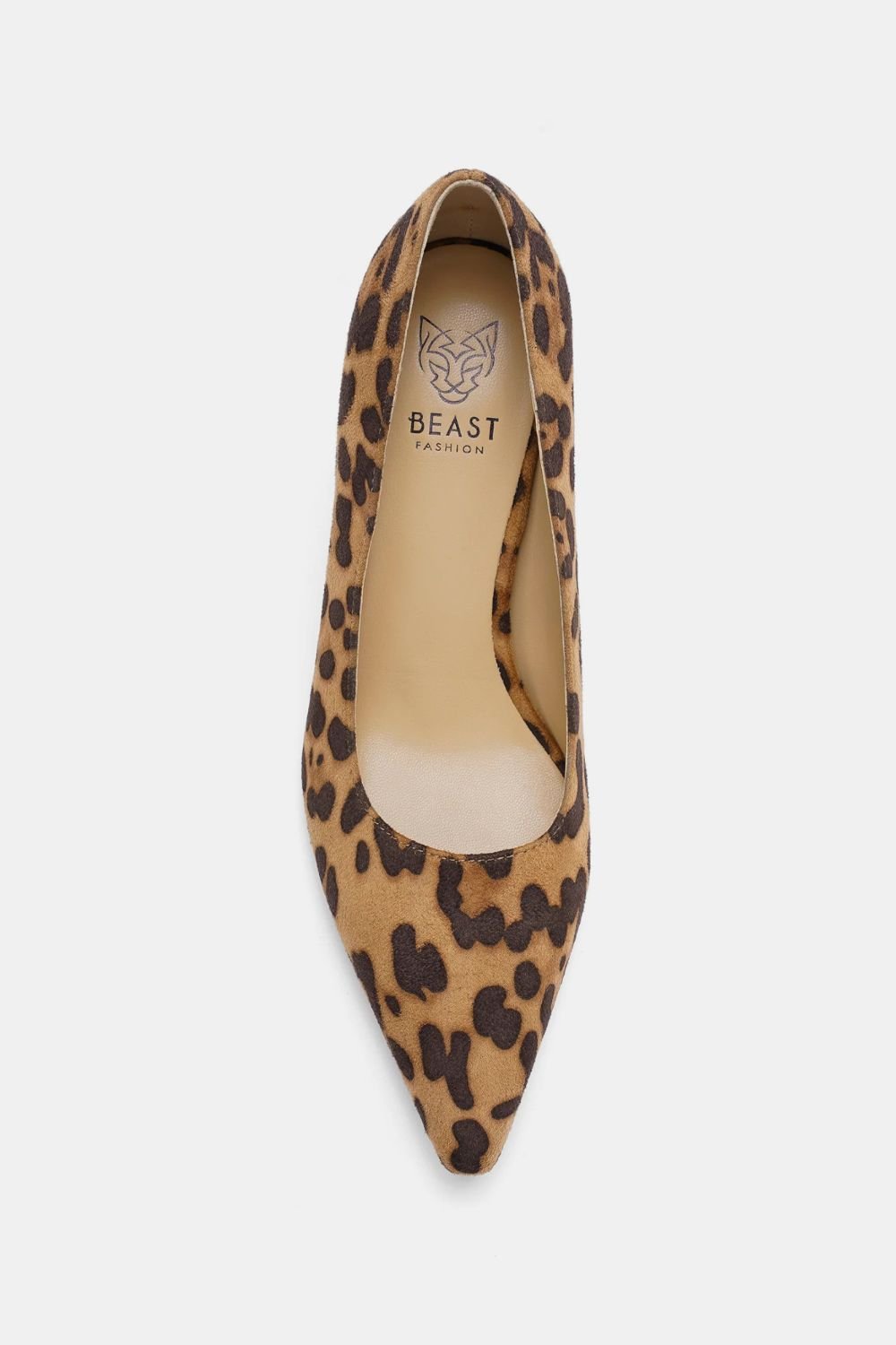 BEAST FASHION - Vegan Suede Leopard Pumps