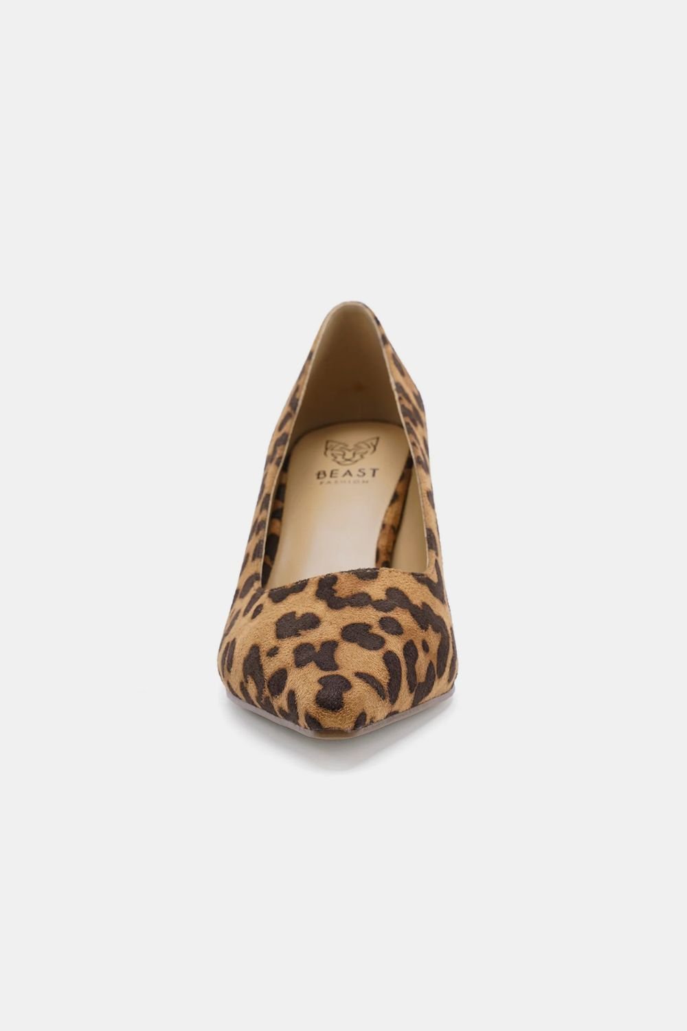 BEAST FASHION - Vegan Suede Leopard Pumps