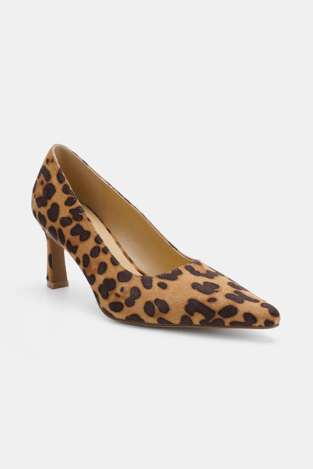 BEAST FASHION - Vegan Suede Leopard Pumps