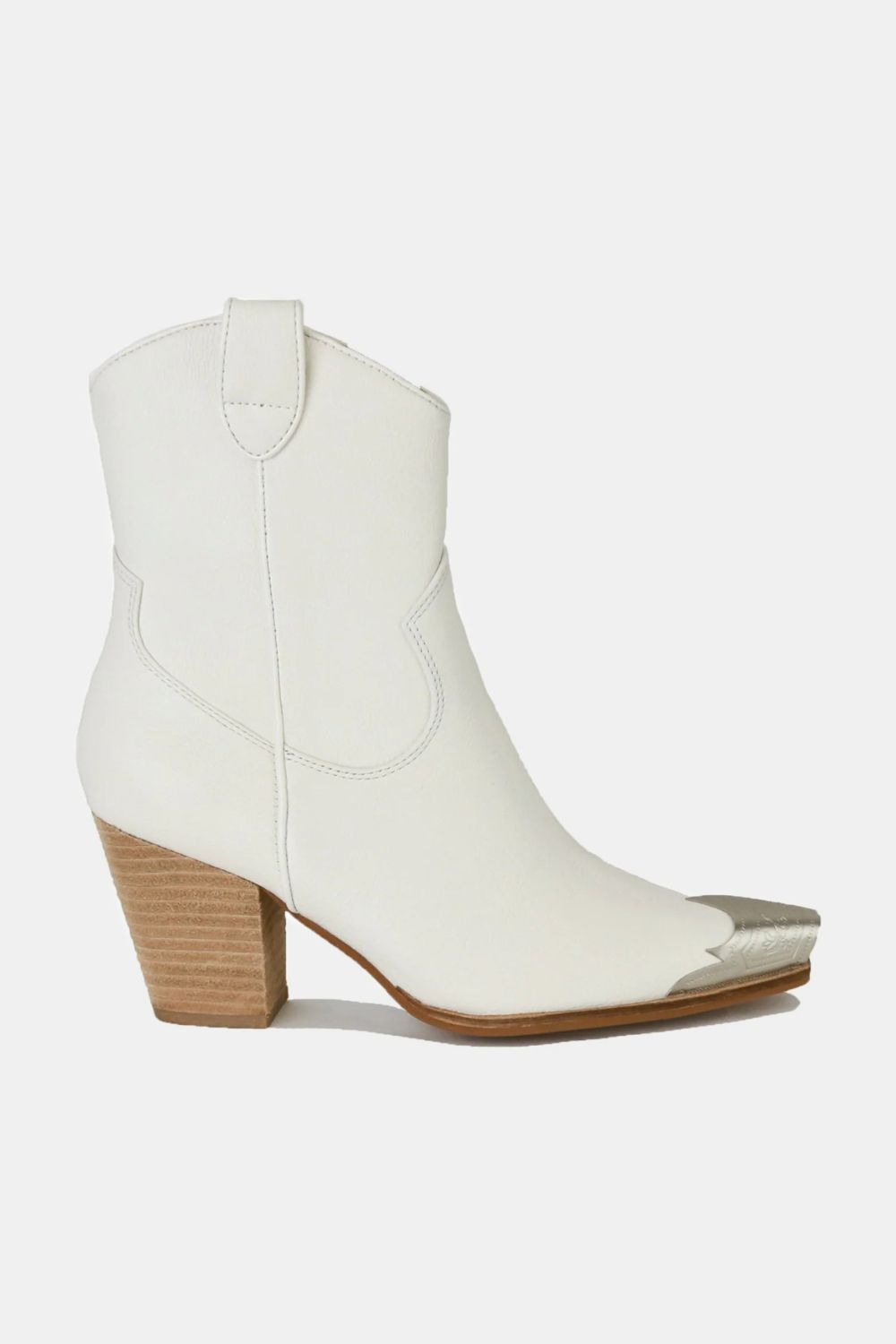 BEAST FASHION - White Vegan Leather Cowgirl Boots