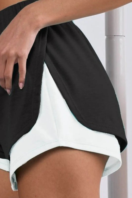BiBi - Black & White Layered Athletic Shorts