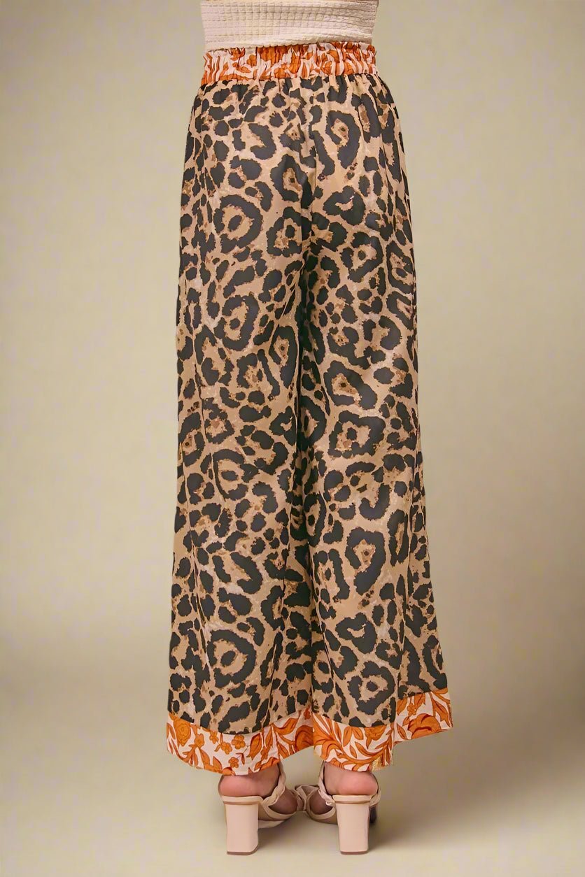BiBi - Leopard Print Wide Leg Pants