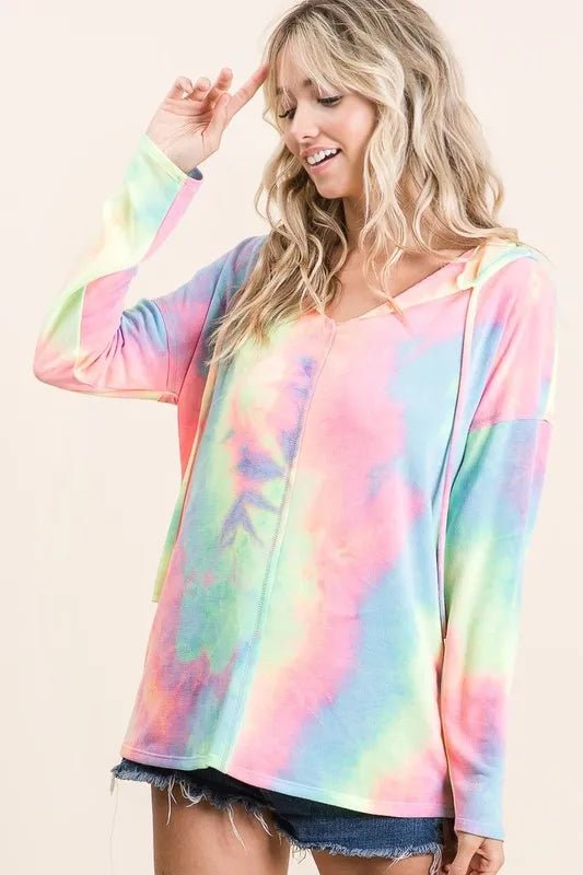 BiBi - Pastel Tie - Dye Hoodie – Rainbow Sherbet Mix
