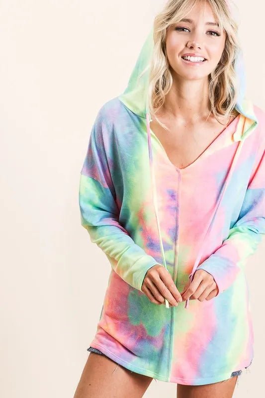 BiBi - Pastel Tie - Dye Hoodie – Rainbow Sherbet Mix