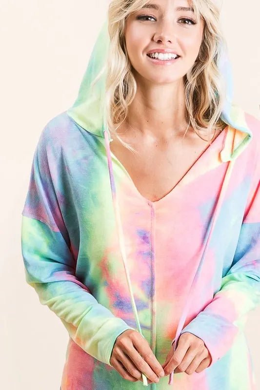 BiBi - Pastel Tie - Dye Hoodie – Rainbow Sherbet Mix