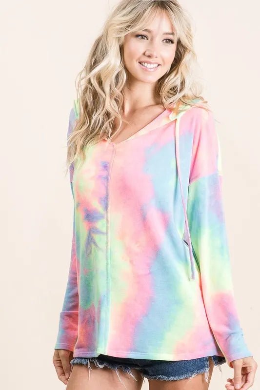 BiBi - Pastel Tie - Dye Hoodie – Rainbow Sherbet Mix