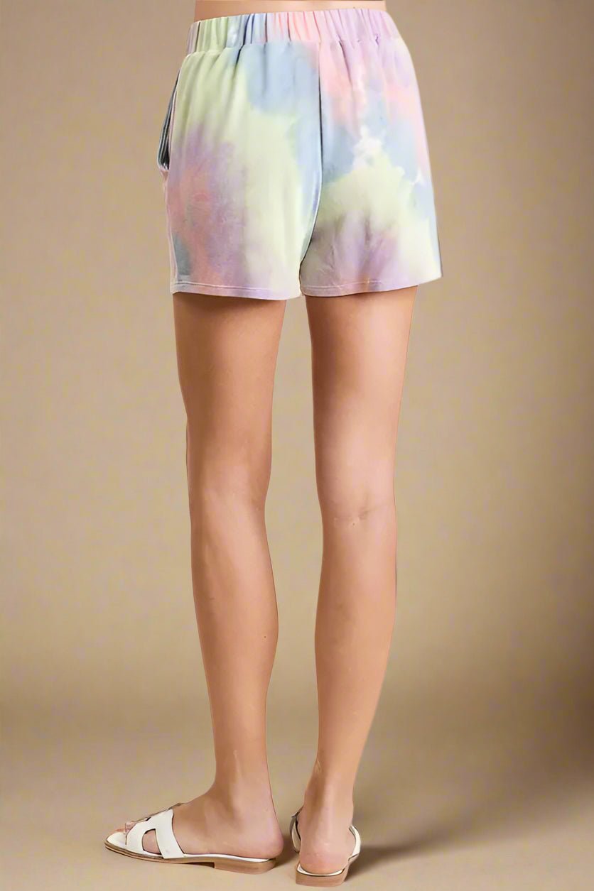 BiBi - Pastel Tie Dye Terry Shorts