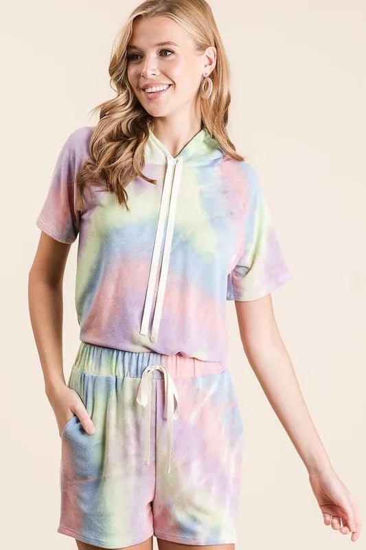 BiBi - Pastel Tie Dye Terry Shorts