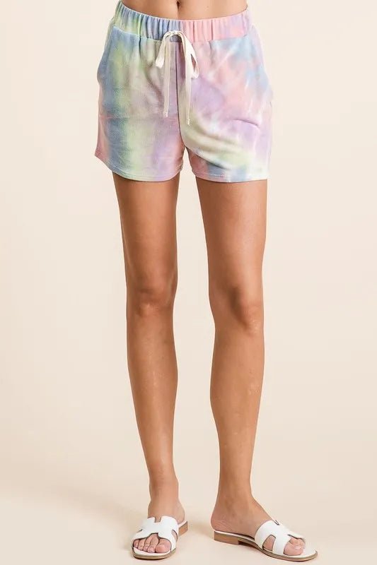 BiBi - Pastel Tie Dye Terry Shorts