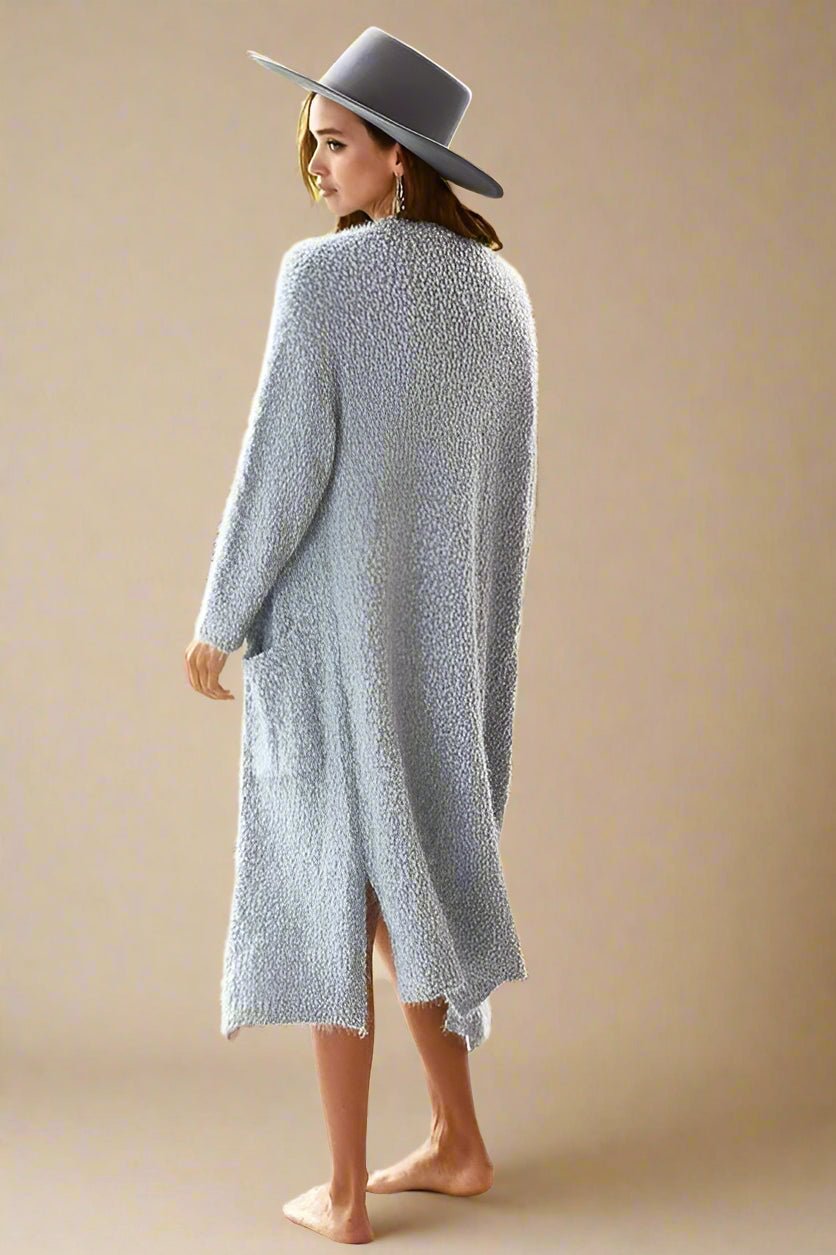 BiBi - Periwinkle Boucle Duster Cardigan
