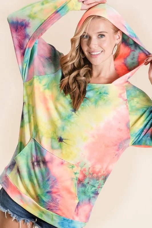 BiBi - Rainbow Tie - Dye Pullover Hoodie
