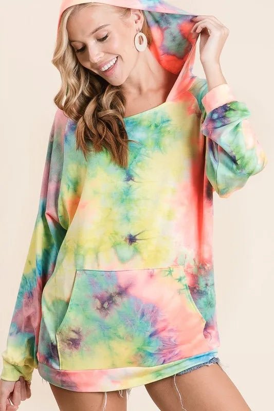 BiBi - Rainbow Tie - Dye Pullover Hoodie