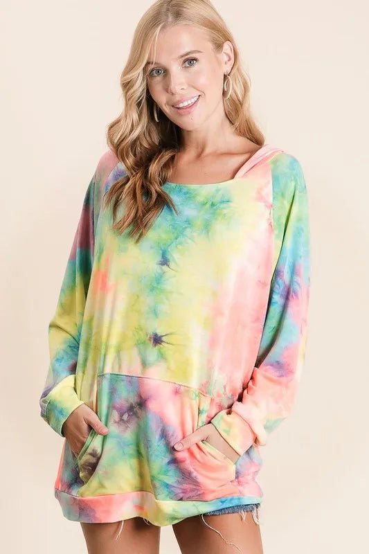BiBi - Rainbow Tie - Dye Pullover Hoodie