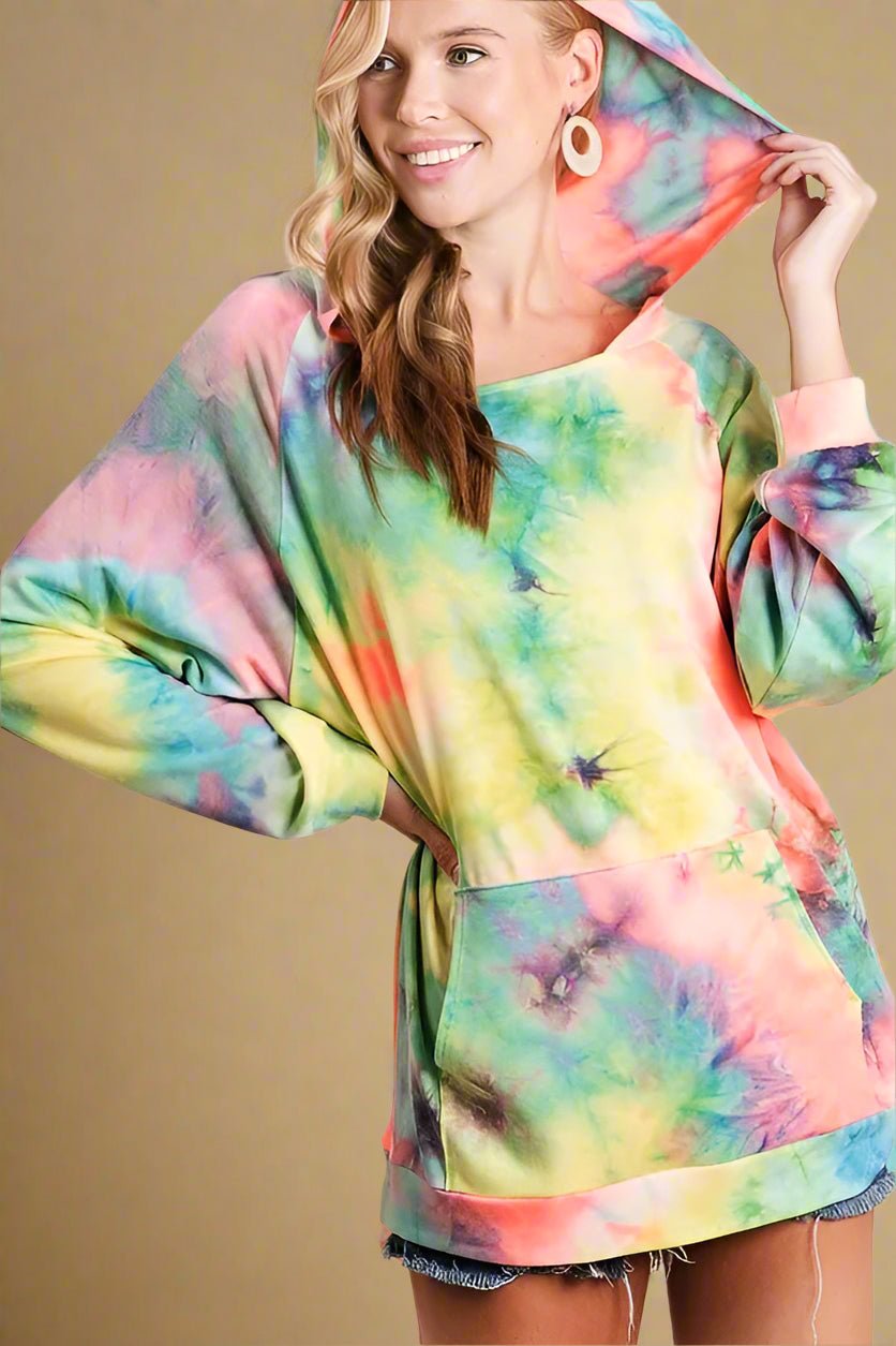 BiBi - Rainbow Tie - Dye Pullover Hoodie