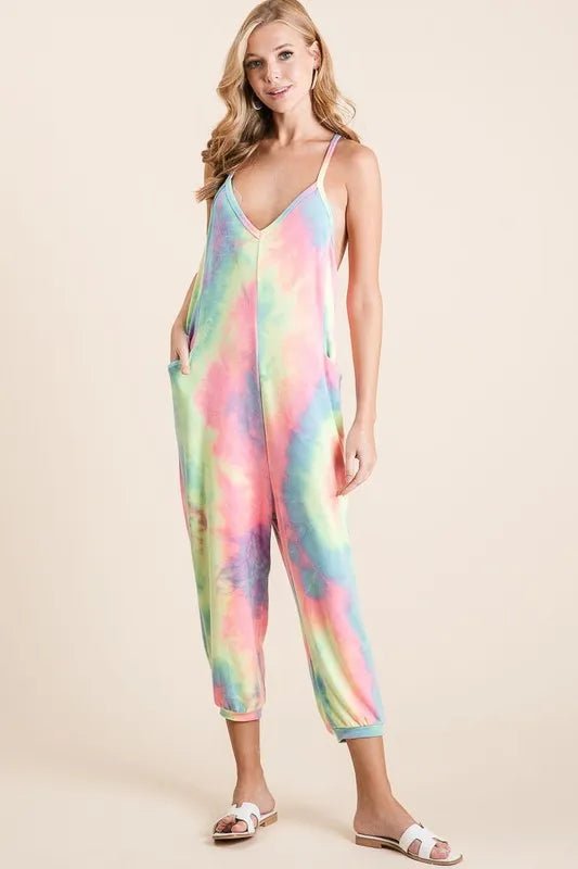 BiBi - Rainbow Tie - Dye Sleeveless Jogger Jumpsuit