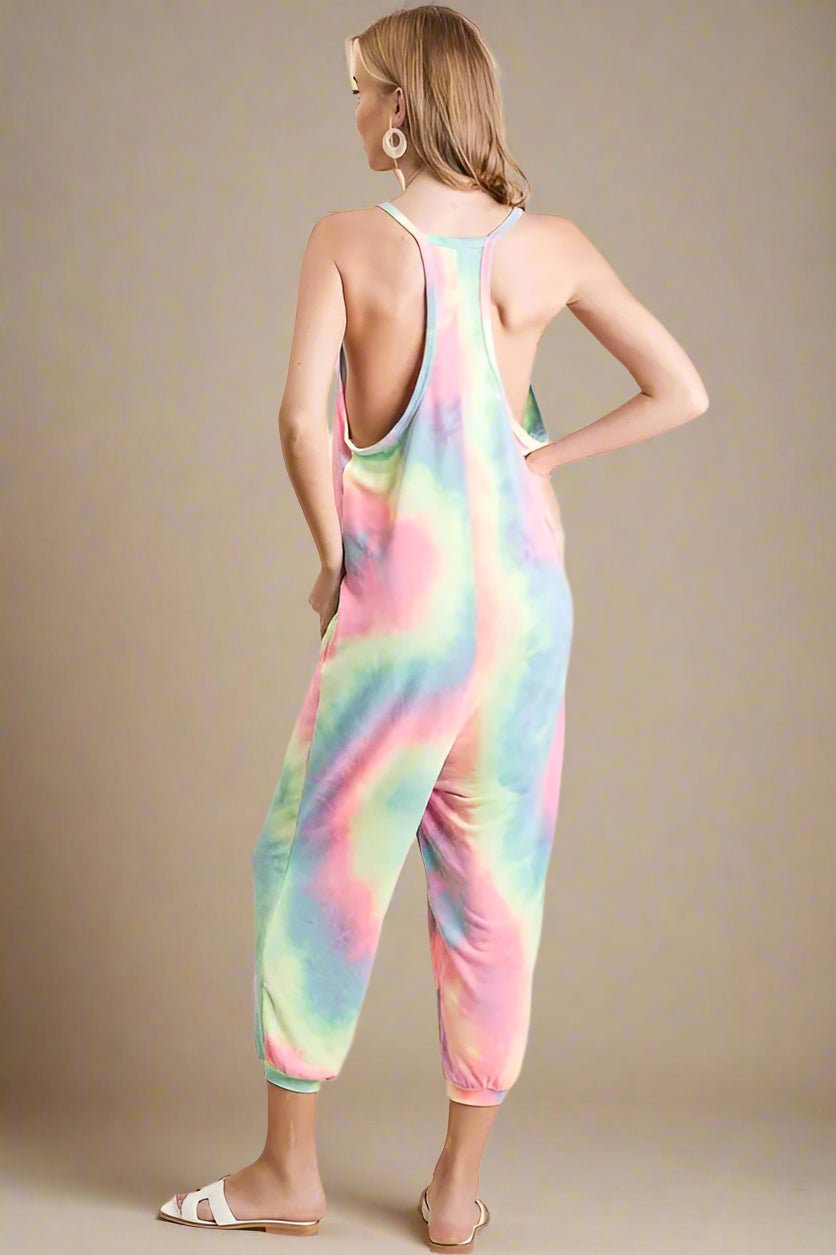 BiBi - Rainbow Tie - Dye Sleeveless Jogger Jumpsuit