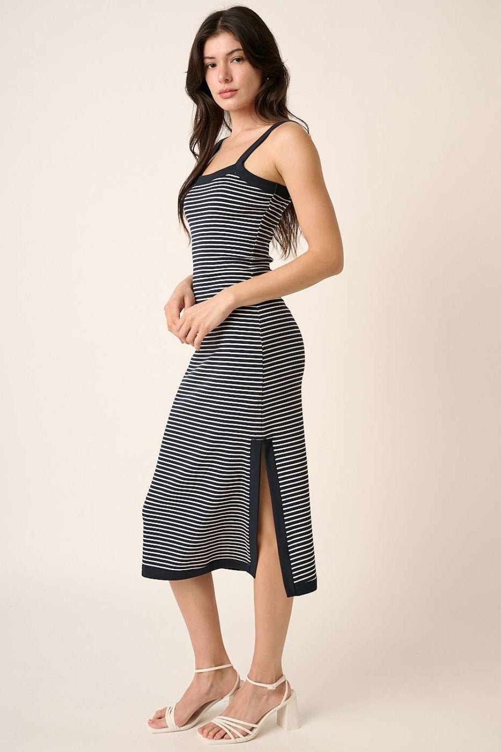 Black Contrast Stripe Midi Cami DressMidi DressMittoshop