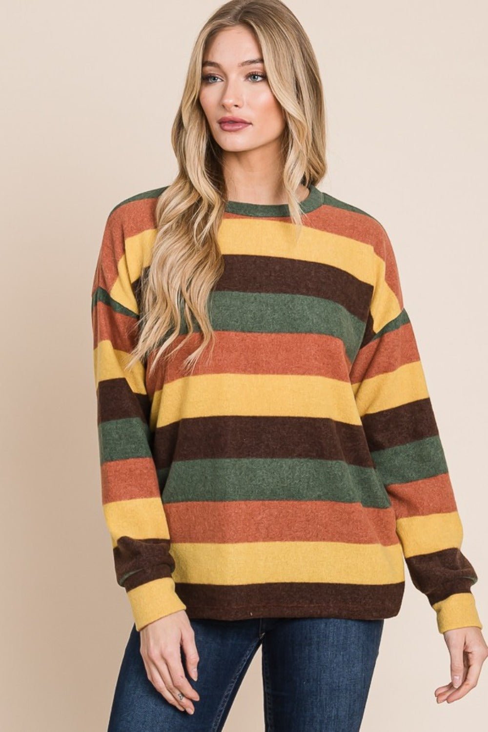 BOMBOM - Multicolor Striped Knit Top