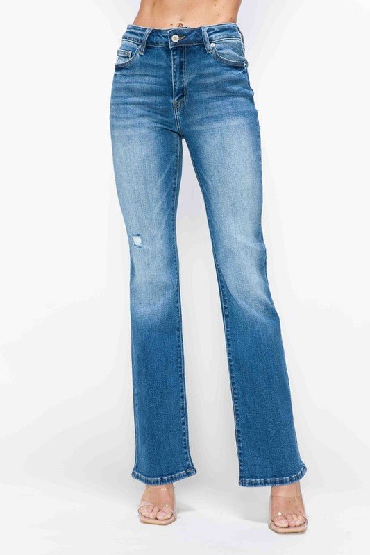 BYTOS - Medium Wash Distressed High Rise Jeans