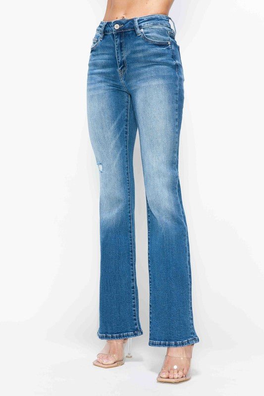 BYTOS - Medium Wash Distressed High Rise Jeans