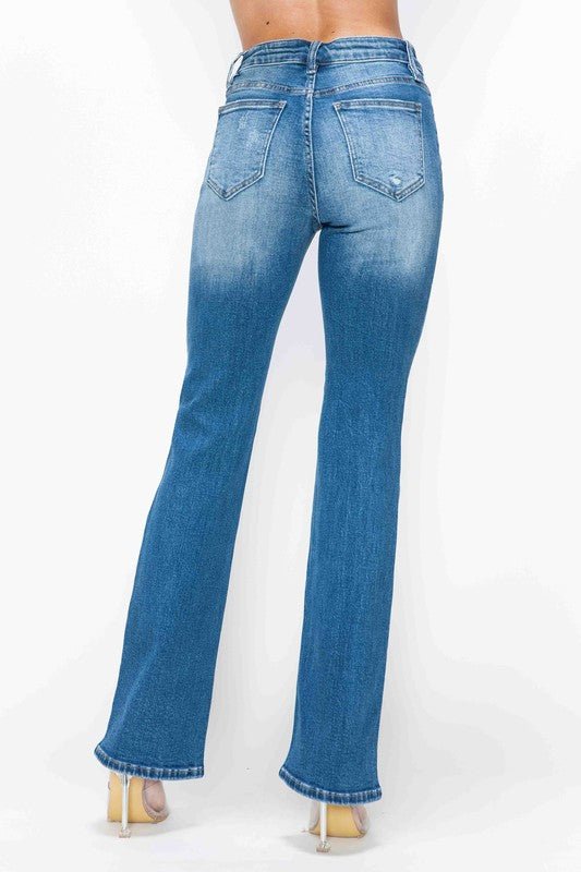 BYTOS - Medium Wash Distressed High Rise Jeans