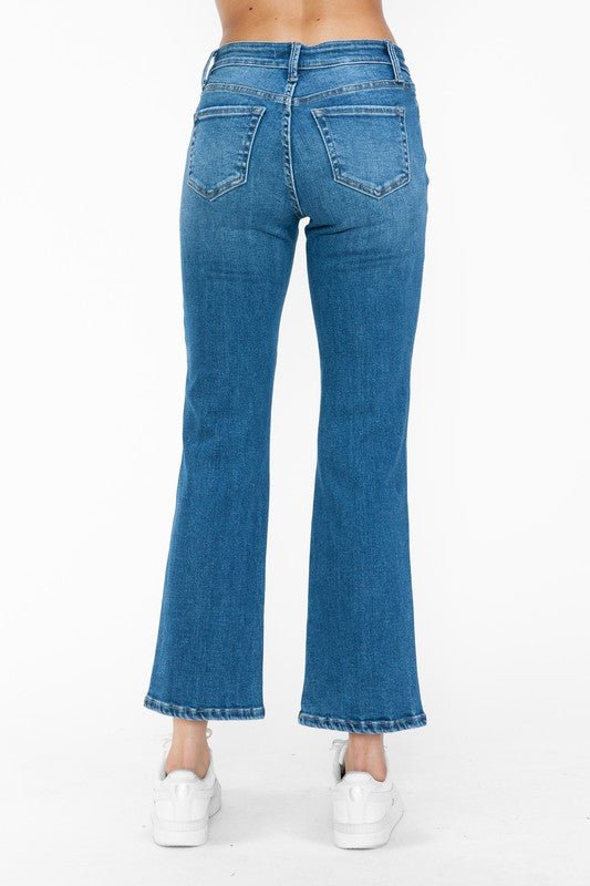 BYTOS - Medium Wash Mid Rise Ankle Jeans