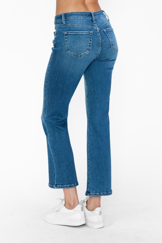 BYTOS - Medium Wash Mid Rise Ankle Jeans