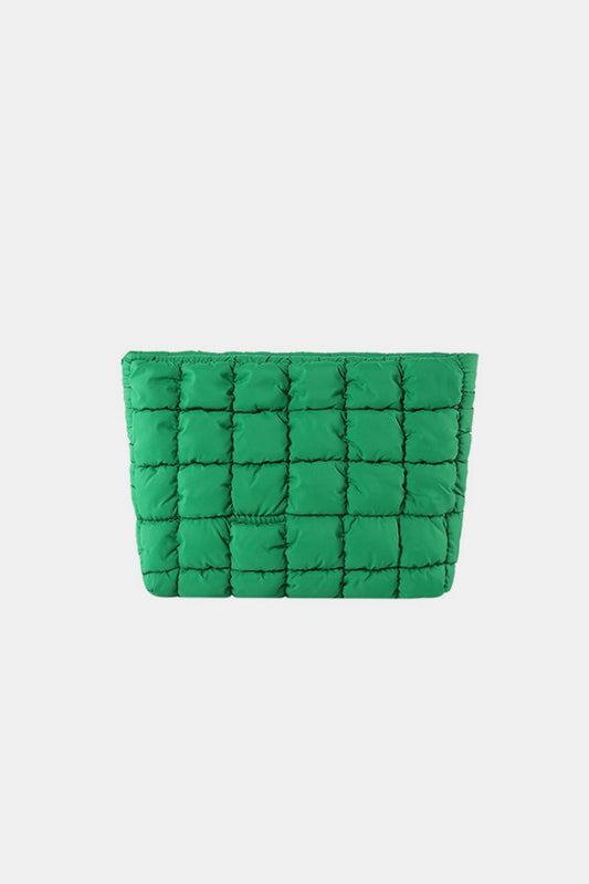 Quilted Puffy Pouch Clutch Bag