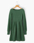Forest Green Balloon Sleeve Knit Mini Dress