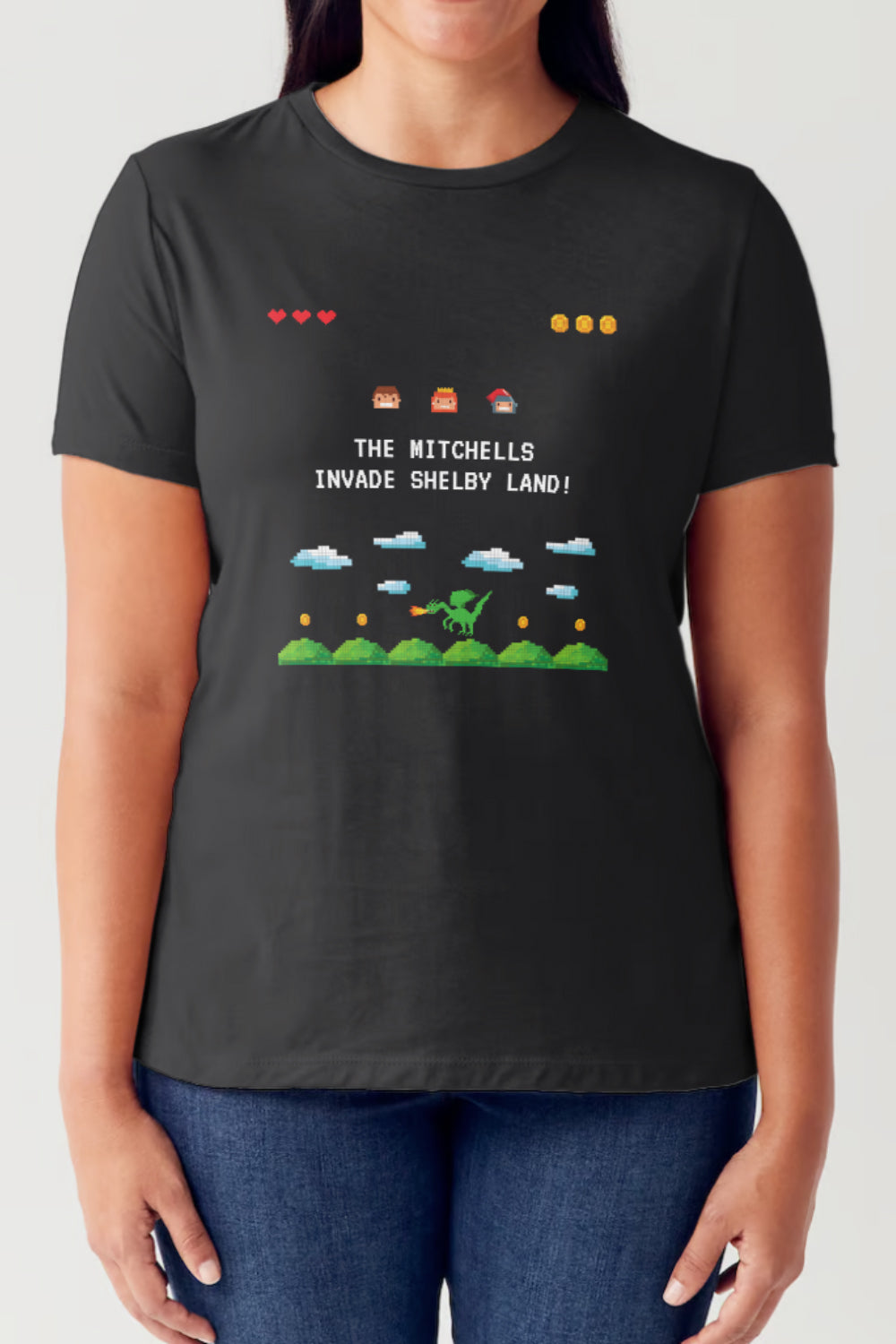 Pixel Game Graphic Short Sleeve T-Shirt