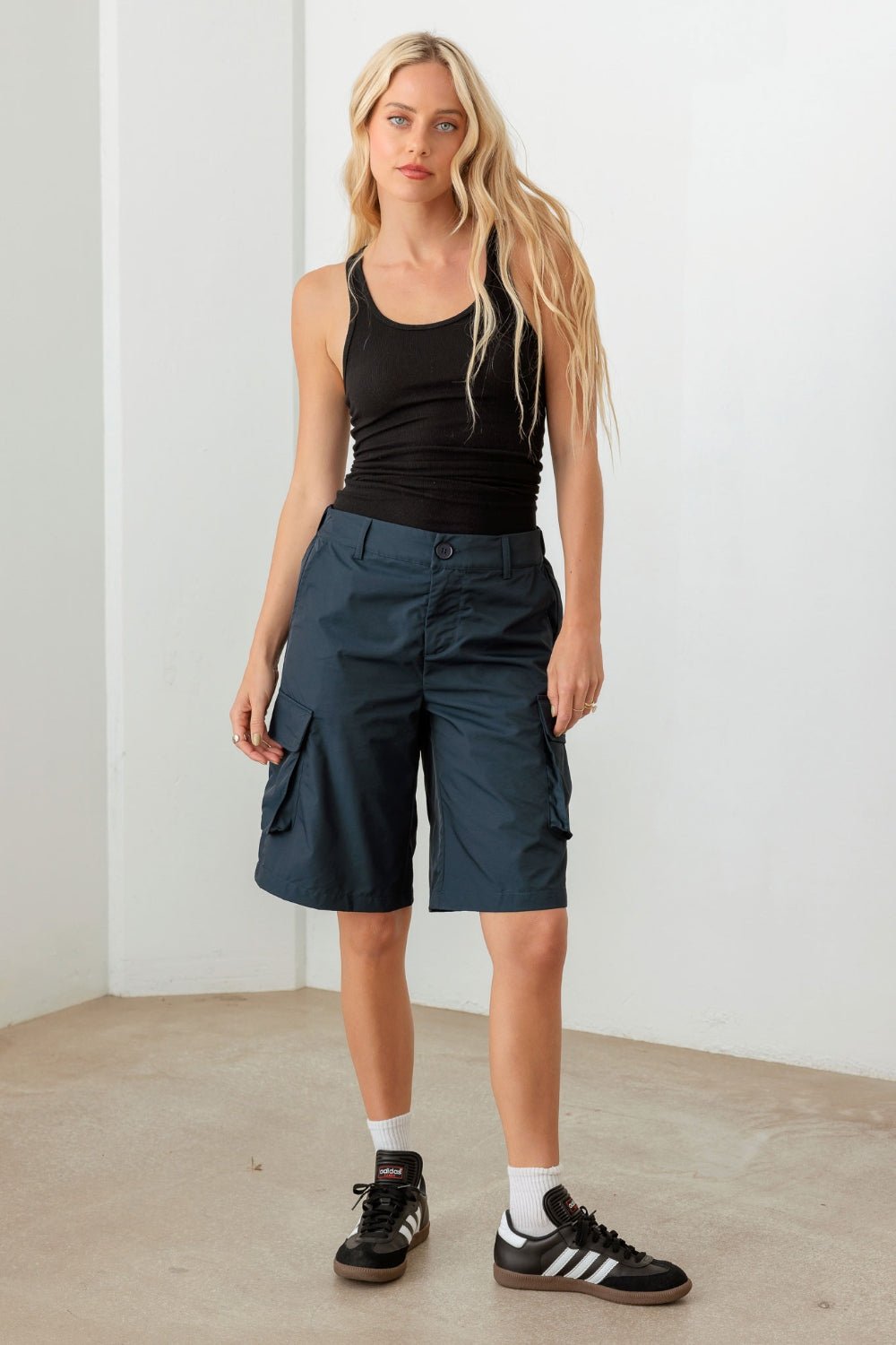 Cargo Bermuda Shorts in NavyShortsTASHA