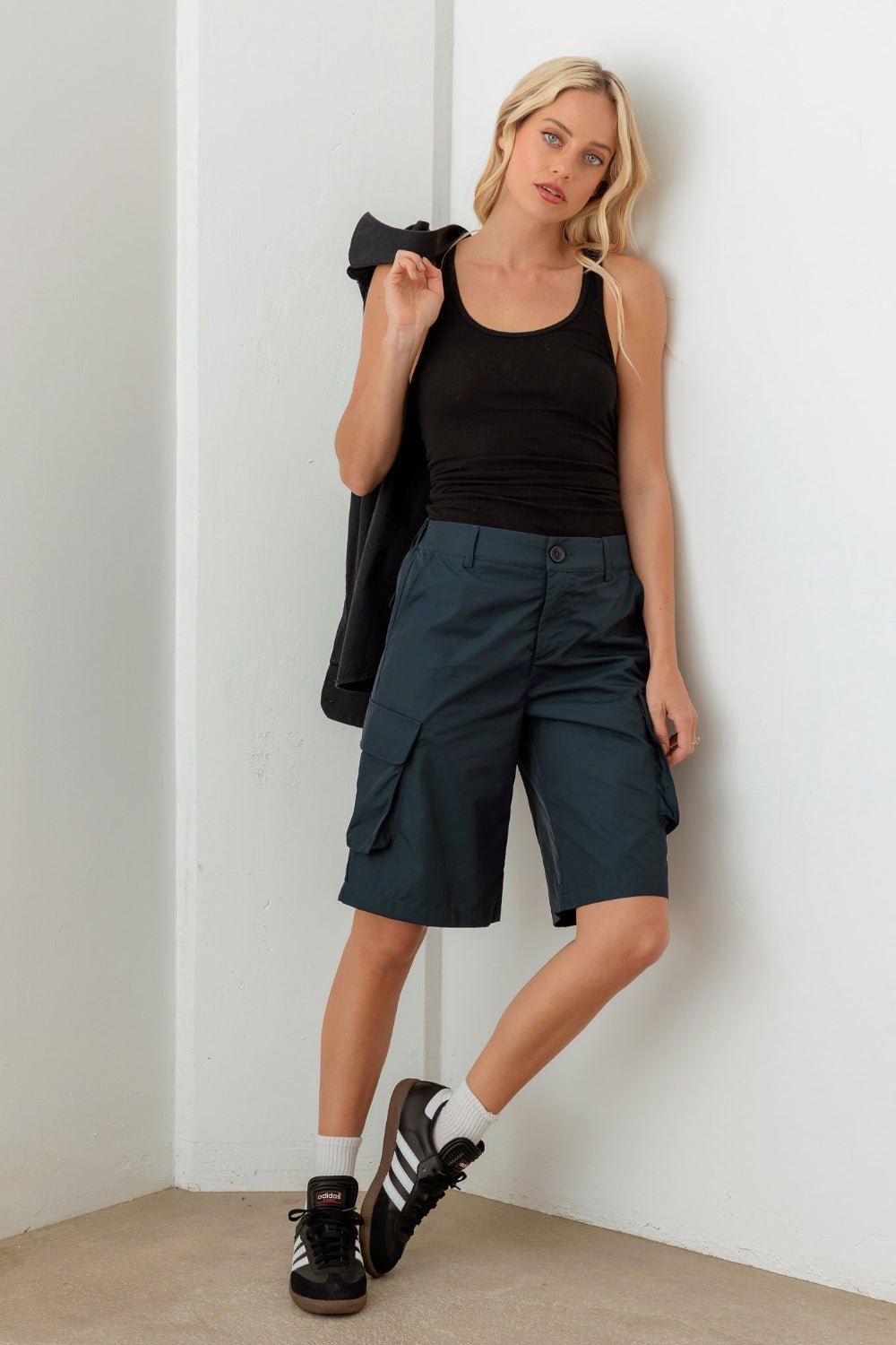 Cargo Bermuda Shorts in NavyShortsTASHA